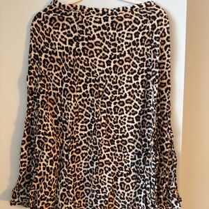H&M Leopard Print Midi Skirt